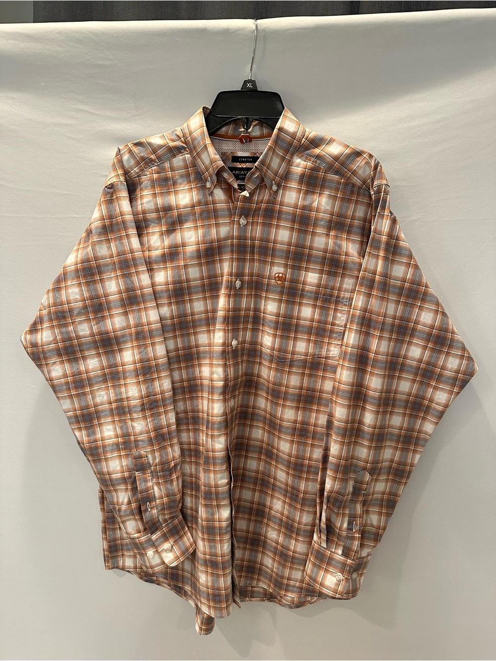 Ariat Men's Plaid Button-Down Shirt in Brown and White